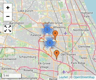Area schools map